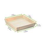 PacknWood 210SAMBQ170, 28 Oz Square "Samurai" Wooden Tray, 100/PK