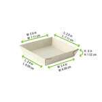 PacknWood 210SAMBQ70, 2 Oz Samurai Mini Square Wooden Tray, 200/CS