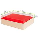 PacknWood 210SAMRED120, 6.4-inch Wooden Folding Box with Red Shiny Interior, 100/PK