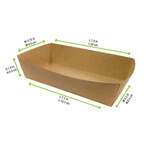 PacknWood 210SNAK, 28 Oz Kraft Snack Tray (Sleeve Not Included), 500/CS