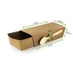 PacknWood 210SNAK2, 7.5-inch Kraft Snack Tray (Sleeves Sold Separately), 300/CS