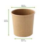 PacknWood 210SOUPK13K, 12 Oz Brown Kraft Soup Cup (Lid Optional), 500/CS