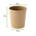 PacknWood 210SOUPK17K, 16 Oz Brown Kraft Soup Cup (Lid Optional), 500/CS