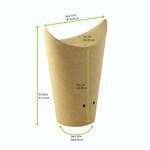 PacknWood 210TPASK12K, 9 Oz Closable Perforated Kraft Snack Cup, 1000/CS