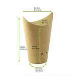 PacknWood 210TPASK20K, 16 Oz Closable Perforated Kraft Snack Cup, 1000/CS