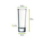 PacknWood 210VRCYL4, 4 Oz Cylo 2 Shooter Glass, 48/PK
