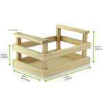 PacknWood 210WP170120, 6.7-inch Wood Crate, 12/PK