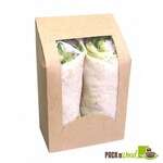 PacknWood 210WRAPX, Brown Wrap Sleeve w/ Window, 600/CS