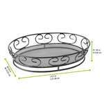 PacknWood 294BASKO22, 9-inch Black Steel Bread Basket, 6/PK