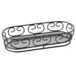 PacknWood 294BASKO23, 9-inch Black Steel Bread Basket, 6/PK