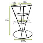 PacknWood 294CONE6C, 7-inch Black Metal Cone Holder, 6/PK