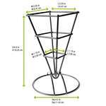 PacknWood 294CONE7C, 6.5-inch Black Metal Cone Holder, 6/PK