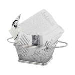 PacknWood 294PANDA105, 12 Oz Mini Rectangular Stainless Steel Fryer Basket, 6/PK