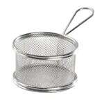 PacknWood 294PANR107, 10 Oz Mini Round Stainless Steel Fyer Basket, 6/PK