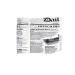 PacknWood 2CHPAPNEWS17, 6.7-Inch 2-Side Opened News Print Fryer Bags, Gray, 8000/CS