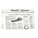 PacknWood 2CHPAPNEWSBL, 14-inch White Bag Opens 2 Sides with Newspaper Design, 1000/CS