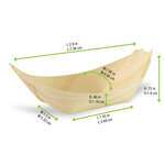 PacknWood 8NPBBOIS71B, 1 Oz Woodsy Mini Wooden Boat, 240/CS
