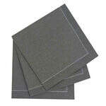 PacknWood 8NPSVCR20GY, 8x8-inch Luxury Silver Grey Cotton Cocktail Napkin, 200/CS