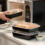 Pactiv NC888B-NS, 38 Oz Newspring Microwavable Takeout Container and Lid Combo, 150/CS