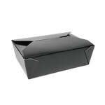 Pactiv CLOSEOUT - Pactiv SMB05BLK, 8.5x8.5x2.5-Inch Black #5 Folded Paper Take Out Box, 100/CS
