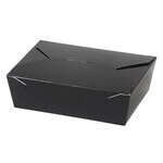 Pactiv CLOSEOUT - Pactiv SMB08BLK, 6.75x5.5x2.5-Inch Black #8 Folded Paper Take Out Box, 130/CS
