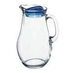 Pasabahce 80119, 61.75 Oz Glass Pitcher w/Blue Cover, 6/CS