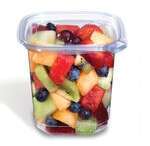 Placon EV1-24, 24 Oz Evolutions Tamper-Resistant Clear Square Deli PET Base, 400/Cs. Lids Are Sold Separately.