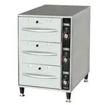 Prepline DW3N, Triple Narrow Freestanding Stainless Steel Drawer Warmer, 1350W, 120V