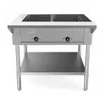 Prepline EST30-2O, 32-Inch Two Well Electric Hot Food Steam Table with Undershelf - 120V, 1000W
