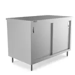 Prepline PC-3048, 30x48-Inch Stainless Steel Enclosed Base Work Table w/ Sliding Doors and Adjustable Shelf, NSF