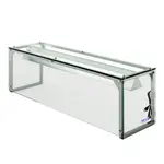 Prepline PSG-LT-70-S, 70-Inch Glass Sneeze Guard with LED Lighting for Salad Bars