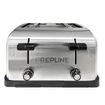 Prepline PT-4S, 4 Slice Commercial Toaster - 1.5-Inch Slots, 120V