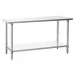 Prepline PWTG-1848, 18x48-inch Stainless Steel Worktable with Galvanized Undershelf