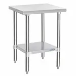 Prepline PWTG-3030, 30x30-inch Stainless Steel Worktable with Galvanized Undershelf