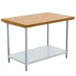 Prepline PWTG-3048-M, 30x48-Inch Maple Top Worktable with Undershelf