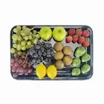 CLOSEOUT - Sabert 8318, 12x18-Inch Black Marble PET Plastic Tray, 36/CS (Lids are Sold Separately)
