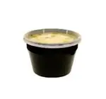 SafePro 16HDBK 16 Oz Black Plastic HD Soup Combo, Containers with Flat Lid, 240/CS