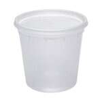 SafePro 24HD, 24 Oz Clear Plastic HD Soup Combo, Microwavable Containers with Flat Lid, 240/CS