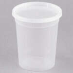 SafePro 32HD, 32 Oz Clear Plastic HD Soup Combo, Microwavable Containers with Flat Lid, 240/CS