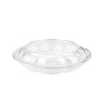 SafePro 40SW100, 40 Oz. 10-inch Crystal Clear PET Swirl Bowl with Swirl Lid Combo, 100/CS