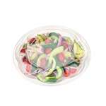 SafePro 40SW100, 40 Oz. 10-inch Crystal Clear PET Swirl Bowl with Swirl Lid Combo, 100/CS