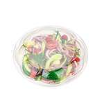 SafePro 64SW100, 64 Oz Clear PET Swirl Bowl with Swirl Lid Combo, 100/CS