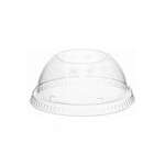 SafePro 98LDH Clear Dome Plastic Cup Lid with Hole For 12-24 Oz Cups, 1000/CS