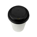 SafePro DDL10B Black Dome Lid for 10/12/16/24 Oz Cups, 1000/CS
