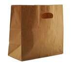 SafePro 84245, 11x6x11-Inch Kraft Paper Shopping Bag with Handles, Die Cut, 500/CS
