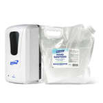 SET: SafePro Wall Mount Automatic 40.5 Oz Dispenser and 128 Oz Hand Sanitizer