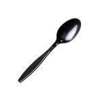 SafePro IWSSMB Individually Wrapped Black Medium Weight Plastic Soup Spoon, 1000/CS