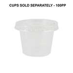 SafePro LFK1 Clear Polypropylene Lid for 1 Oz Portion Cup, 2500/CS