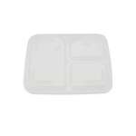 SafePro MC333 32 Oz 3-Compartment Microwavable Containers Combo, Black Bottom, 150/CS