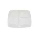 SafePro MC339B 39 Oz 3-Compartment Microwavable Containers Combo, Black Bottom, 150/CS